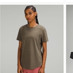 Lululemon Size 12 Heather Grey Green Love Shirt